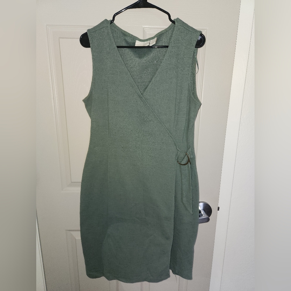 Cynthia Rowley Green Faux Wrap Dress